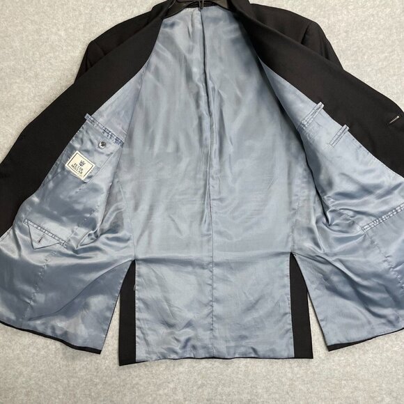 Peter Millar Sport Coat‎ Mens 42R Black Wool Suit Jacket Blazer Single Breasted - Picture 4 of 12